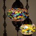 Authentic 3-Piece Ceiling Pendant Chandelier Mosaic Lamp Dome Set Helix